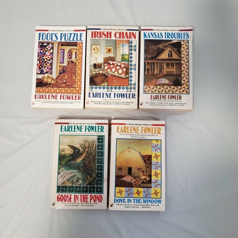 Earlene Fowler A Benni Harper Mystery Series Books 5, Fools, Irish, Kansas, Dove